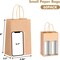 60pcs Small Gift Bags, 5.25x3.2x8in Brown Paper Bags with Handles Bulk for Gift, Shopping, Birthday, Wedding, Business Party (Kraft)